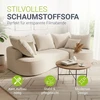 Juskys Sofa Tirano su dešine pufu 250x56x155 cm kreminė