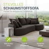 Juskys Sofa Tirano su dešine pufu 300x83x155 cm tamsiai pilkas veliūras