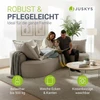 Juskys Sofa Tirano su dešine pufu, veliūras, smėlio spalva