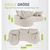 Juskys Sofa Tirano su kairiuoju pufiku, bouclé, kreminė