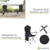 Juskys Stovyklavimo kėdė Lido su butelių laikikliu ir nešiojimo krepšiu 62x62x102 cm juoda