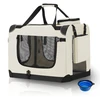 Juskys Sulankstoma šunų transportavimo dėžė Lassie M 50x34x36 cm smėlio spalvos