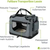 Juskys Sulankstoma šunų transportavimo dėžė Lassie XL tamsiai pilka