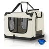 Juskys Sulankstoma šunų transportavimo dėžė Lassie M 50x34x36 cm smėlio spalvos