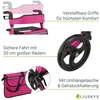 Juskys Sulankstomas vaikštynės Vital su sėdyne ir pirkinių krepšiu violetinės spalvos