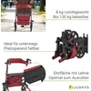 Juskys Sulankstomas vaikštynės Vital su sėdyne ir pirkinių krepšiu raudonas