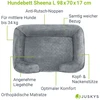 Juskys Šuns guolis Sheena L 72x60x17 cm pilkas