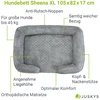 Juskys Šuns guolis Sheena XL 72x60x17 cm pilkas