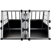 Juskys Šuns transportavimo dėžė L-X 54x69x51 cm juoda/sidabrinė