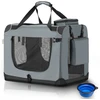 Juskys Šunų transportavimo dėžė Lassie XL 50x34x36 cm Pilka Sulankstoma
