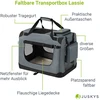 Juskys Šunų transportavimo dėžė Lassie XL 50x34x36 cm Pilka Sulankstoma