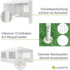 Juskys Šventinis palapinė 300x600x250 cm Balta polietilenas