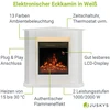 Juskys Trikampis elektrinis židinys 1000/2000 W, baltas