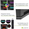 Juskys Trikampis elektrinis židinys 1000/2000 W, juodas