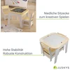 Juskys Vaikiškas stalas ir kėdžių rinkinys Milou natūralus