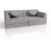 Juskys Vaikiškas žaidimų sofa Kayo 150x75x50 cm šviesiai pilkas kordas