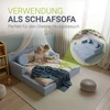 Juskys Vaikiškas žaidimų sofa Kayo 150x75x50 cm šviesiai mėlynas