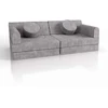Juskys Vaikiškas žaidimų sofa Kayo 150x75x50 cm šviesiai pilkas kordas