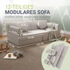 Juskys Vaikiškas žaidimų sofa Kayo 150x75x50 cm smėlio spalvos