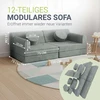 Juskys Vaikiškas žaidimų sofa Kayo 150x75x50 cm šviesiai žalia