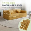 Juskys Vaikiškas žaidimų sofa Kayo 150x75x50 cm geltona