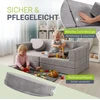 Juskys Vaikiškas žaidimų sofa Kayo 150x75x50 cm šviesiai pilkas kordas
