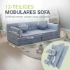 Juskys Vaikiškas žaidimų sofa Kayo 150x75x50 cm šviesiai mėlynas