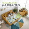 Juskys Vaikiškas žaidimų sofa Kayo 150x75x50 cm geltona