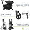 Juskys Vidaus vaikštynė su transportavimo krepšiu 56x66x90-103 cm juoda