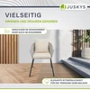 Juskys Virviniai kėdės, 2 vnt., su sėdynės ir atlošo pagalvėlėmis, šviesiai pilkos spalvos