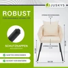 Juskys Virviniai kėdės, 2 vnt., su sėdynės ir atlošo pagalvėlėmis, smėlio spalvos