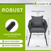 Juskys Virviniai kėdės, 2 vnt., su sėdynės ir atlošo pagalvėlėmis, tamsiai pilkos spalvos