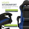 Juskys Žaidimų kėdė HyperSeat 63x67x121–131 cm Juoda/Mėlyna PVC oda