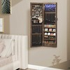 Papuošalų spinta SONGMICS su veidrodžiu ir LED apšvietimu, 37x10x120 cm
