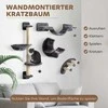 PawHut laipio katėms 4 dalių komplektas su hamaku, katės laipiojimo sienelė iki 5kg, tamsiai pilka