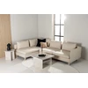 Kampinis sofa, Zero, 295x195 cm, kreminis