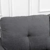 HOMCOM L-formos kampinė sofa, pilka kampinė sofa su šezlongu, lino išvaizdos, skirta 3 asmenims, 93x136x85cm
