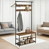 Songmics Drabužių kabykla su suoleliu ir lentynomis 32,2 x 84 x 180 cm
