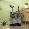 "PawHut" draskyklė katėms medis zebro dizaino laipiojimo tunelis džiuto stulpas juoda+balta 93cm