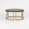 Apvalus kavos staliukas Seville, 90 cm, juoda