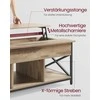 Songmics Vasagle Kavos staliukas su atvira ir paslėpta laikymo vieta