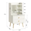 Sobuy Naktinis staliukas su 2 stalčiais, kavos staliukas, šoninis staliukas, Naktinis staliukas, FBT100-W