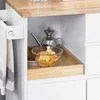 Sobuy Virtuvės spintelės Serviruojantys vežimėliai su 2 stalčiais Virtuvės sala ant ratukų FKW123-WN
