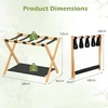 Kelioninis Promotions Lagaminų stovas rinkinys 68x46x53 cm natūralus bambukas