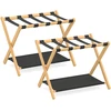 Kelioninis Promotions Lagaminų stovas rinkinys 68x46x53 cm natūralus bambukas