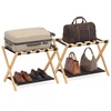 Kelioninis Promotions Lagaminų stovas rinkinys 68x46x53 cm natūralus bambukas