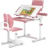 Kelioninis Promotions Vaikų rašomasis stalas ir kėdžių komplektas, 80x50x82-99 cm, rožinė