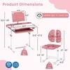 Kelioninis Promotions Vaikų rašomasis stalas ir kėdžių komplektas, 80x50x82-99 cm, rožinė