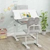 Kelioninis Promotions Vaikiškas mokymosi stalas ir kėdžių komplektas, 80x50x82-99 cm, pilkas