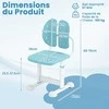 Kelioninis Promotions Vaikiškas rašomasis stalas su kėdute, aukščio reguliavimas, 42x36x67,5-75,5 cm, rožinė